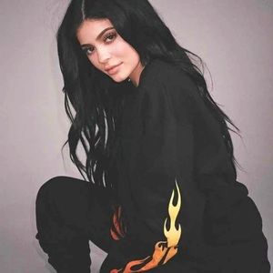 Kendall & Kylie Sweaters - Rare Kylie Shop Black Flame Crewneck Kendall & Kylie Sweaters - Rare Kylie Shop Black Flame Crewneck